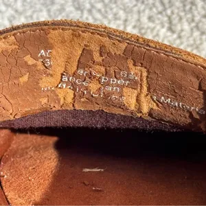 Naturalizer Brown Leather Mule Loafers Beaded Slip-On Size 6.5 thumbnail 4