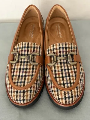 Easy Spirit Women’s size 7.5M Plaid Loafers Buckle Platform (B206) thumbnail 3