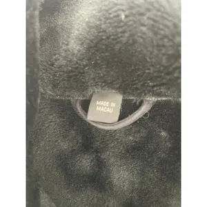 J Percy Vtg Black‎ Faux Suede Fur Lining Trim Coat Size Women XL thumbnail 8