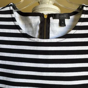 J. Crew Black & White Stripe Dress thumbnail 3