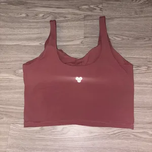 Aritzia Golden Butter Dark Pink Mauve Workout Tank thumbnail 3
