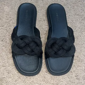 ROTHY'S The Summer Sandal‎ Braided Slide Black 10.5 thumbnail 4
