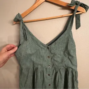 FRNCH Button-Front Linen Midi‎ Dress thumbnail 4