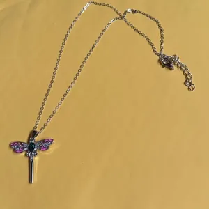 Silver Dragonfly Pendant Necklace thumbnail 1
