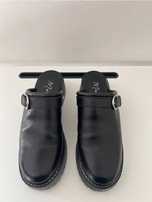 Matisse Anthropologie Lenni Black Leather Platform Mule Size 9.5 thumbnail 3