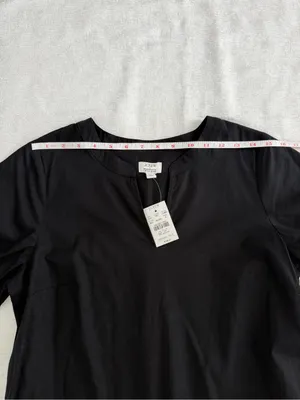 NWT J.Crew Black Cotton Drop Waist Mini Dress 6 thumbnail 8