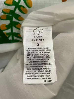 NWOT Farm Rio Linen Tropical Forest Off-White Mini Dress Size S thumbnail 9