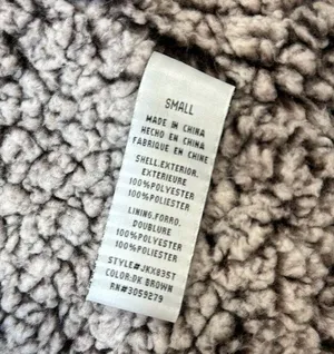 Thread + Supply Brown Off White Sleeveless Sherpa Vest Women Size Small thumbnail 8
