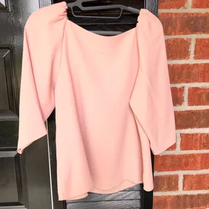 Ann Taylor 3/4 Sleeve Pink Blouse Top S thumbnail 7