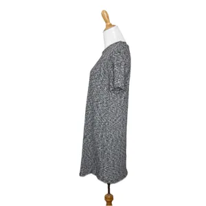 Abercrombie & Fitch Sweater Dress Gray Grey Scoop Neck Ribbed Size Medium thumbnail 2