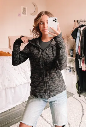 Lululemon Dark Camo Zip Up Hoodie!! thumbnail 3