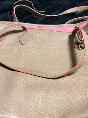 Lodis Beige Tote with Pink Trim Tan thumbnail 10