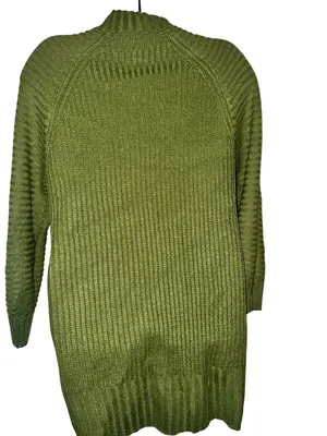 SHEIN Olive Ribbed Turtleneck Sweater Dress thumbnail 4
