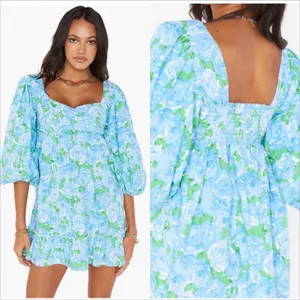 Show Me Your Mumu Mandi Mini Dress Size XL Something Blue Floral thumbnail 2