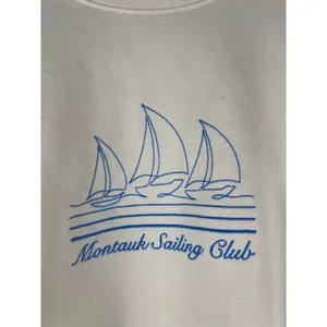 Women's Wild Fable Beige Montauk Sailing Club Sweatshirt M thumbnail 2