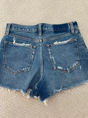 Abercrombie High Rise Dark Wash Short thumbnail 3