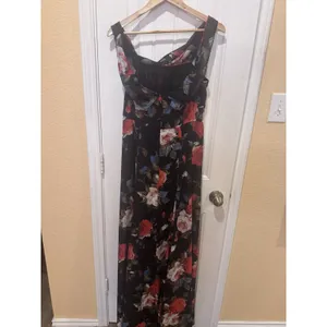 LULUS Teagan Floral Print Off the Shoulder Velvet Dress SIZE L thumbnail 6