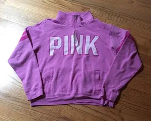 Vs Pink quarter zip thumbnail 1