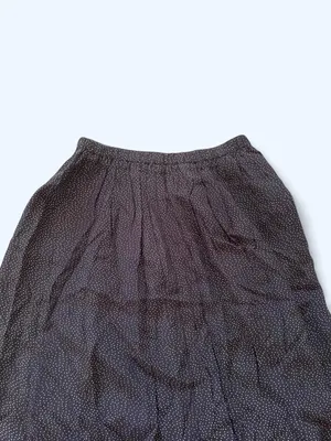 Black polka dot midi skirt with elastic waistband size M thumbnail 5