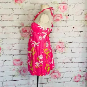 Lilly Pulitzer beaded halter neck pink print dress thumbnail 8