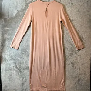 Cuyana Womens Pima Cotton Midi Dress Long Sleeve Keyhole Back Pink Size Small‎ thumbnail 4