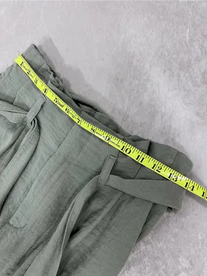 Paper bag high tie waist Sage Green Pants size S thumbnail 4