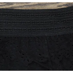 NWT American Rag Cie Laser-Cut Faux-Suede Eyelet Cropped Shorts Classic Black L thumbnail 8