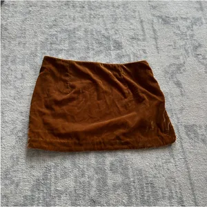 Free People Golden Brown Velvet Skirt thumbnail 4