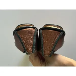 CYDWOQ Stage Flat Leather Mary Janes 36 Copper Art to Wear Shoes Handmade In USA thumbnail 11