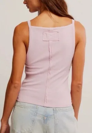 NWT Free People We The Free Mia Tank - pink a boo pink rose - XS, Medium thumbnail 1