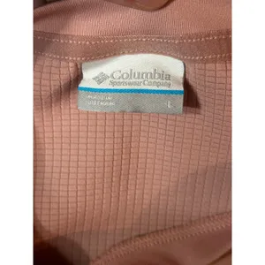 Columbia Granite Point Knit Short Sleeve Top Eraser Pink Cropped Grid Active L thumbnail 3