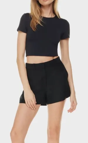 Aritzia Babaton Black Trouser Shorts thumbnail 1