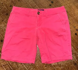 American Eagle pink barbiecore Bermuda 4 minimalist shorts thumbnail 1