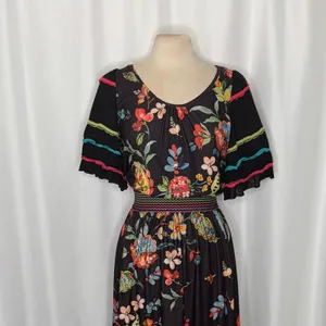NWT!! Anthropologie ALDOMARTINS Catalonia Floral Paisley Maxi Dress Medium‎ thumbnail 3