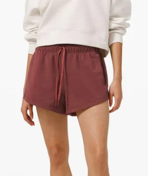 Lululemon Inner Glow Short 3" Modal Heathered Savannah thumbnail 2