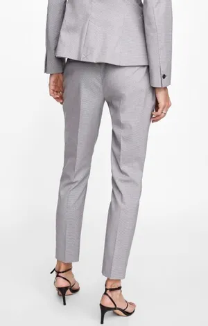 ZARA Trousers Check Pattern Plaid Skinny Slim Checkered Tartan Work Slacks Pants thumbnail 3