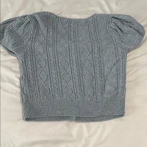 Celebrity Pink Gray Short Sleeve Cardigan thumbnail 3