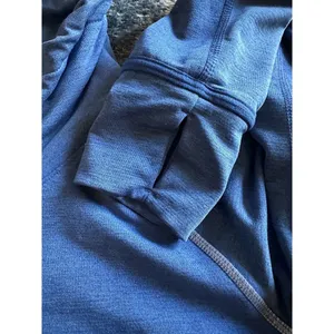 Nike Sprint Fleece Women Small Blue Running Top Long Sleeve High Neck Thumbholes thumbnail 7