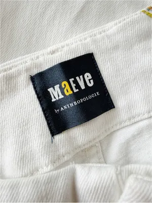 Anthropologie Maeve Colette White Wide-Leg High-Rise Jeans Size 27 Petite thumbnail 6