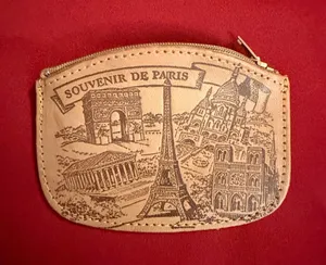 Paris Souvenir Leather Coin Pouch thumbnail 1