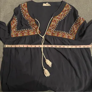 Entro bohemian blouse blue size L thumbnail 4