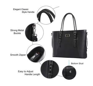 Mosiso Black Laptop Tote thumbnail 13