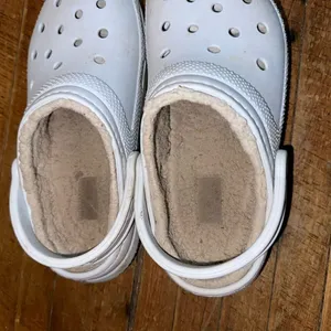 Crocs light blue washable rubber lined W6 orthotic arch support shoes thumbnail 2