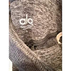 Alo Yoga Alosoft Lounge Leggings Dark Heather Gray High Waist Small Hailey B. thumbnail 8