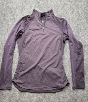 The North Face women's Medium Flashdry Purple Quarter-Zip Performance Top thumbnail 1