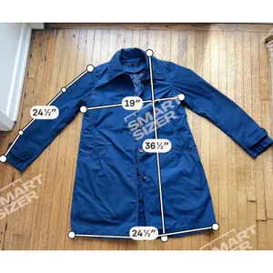 Uniqlo Royal Blue Trench Coat with Removable Quilted Liner XS Mens Womens Mac thumbnail 5