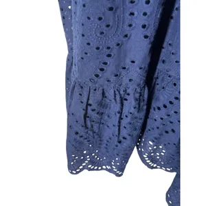 Pink Lily Navy Blue Eyelet Smocked Sundress Midi S Coquette thumbnail 7
