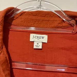 J. Crew Button Up‎ Stripe Short Sleeve Dress Burnt Orange Size Small thumbnail 4