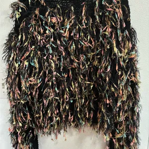 Blue Blush Colorful Fringe Sweater thumbnail 2