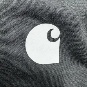 Carhartt Womens Relaxed Fit Midweight Logo Sleeve Graphic Hoodie Black - XS thumbnail 4